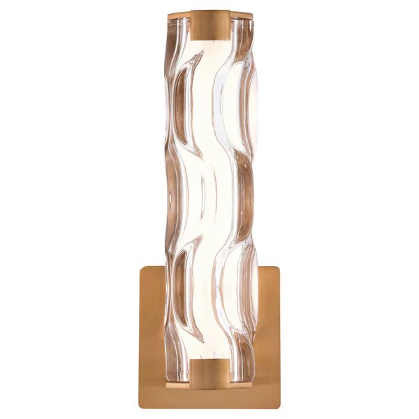 Marseille 13-in. H LED Wall Light, natural brass finish, Vaxcel, Mfr#: W0358